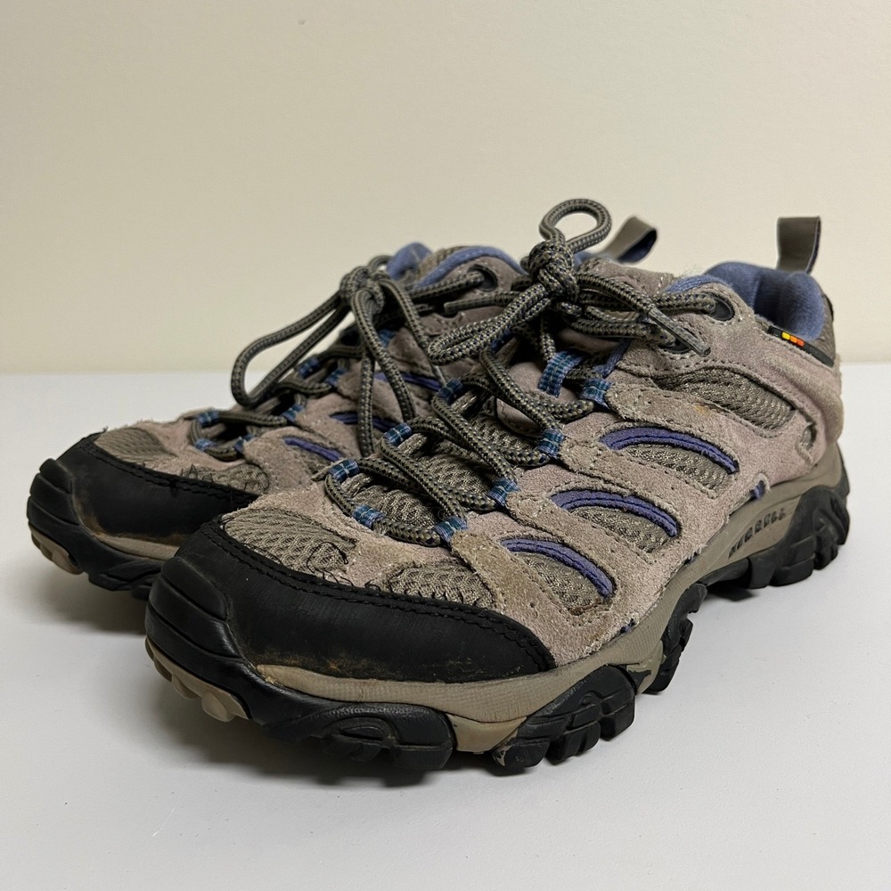 Merrell Moab Ventilator Hiking Shoes Womens 7 Gray Blue J57758 Aluminum Marlin